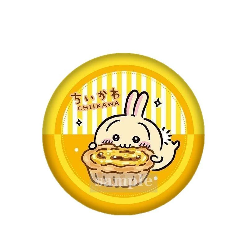Значок (CHIIKAWA) коллекция Макао, 58 мм, милый персонаж — дизайн pastel de nata