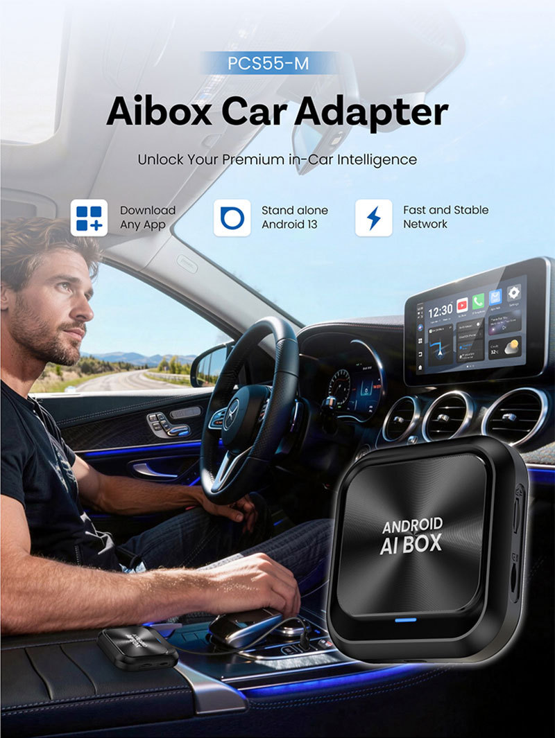 Cross-Border Wireless Carplay Box Wired to Module Car Adapter Car-Machine Adaptation Interconnection Android Mini