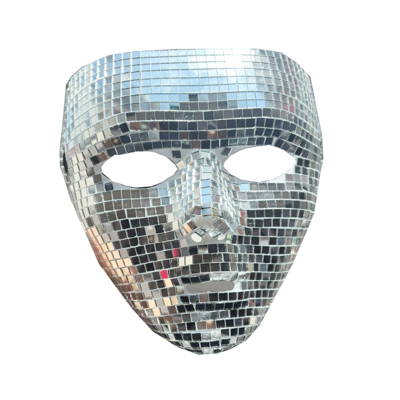 Máscara de Cara Completa con Espejo Reflectante, Plástico, para Fiestas de Disfraces