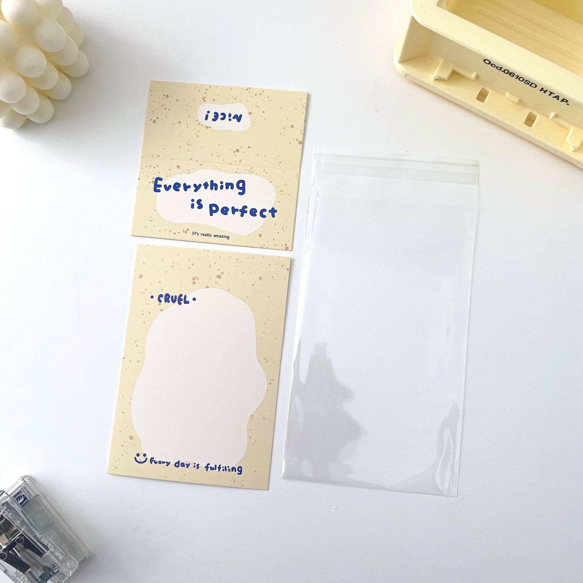 한국식 노란색 (카드 헤드 + 카드 뒷면 + 실크 opp 가방 9개)