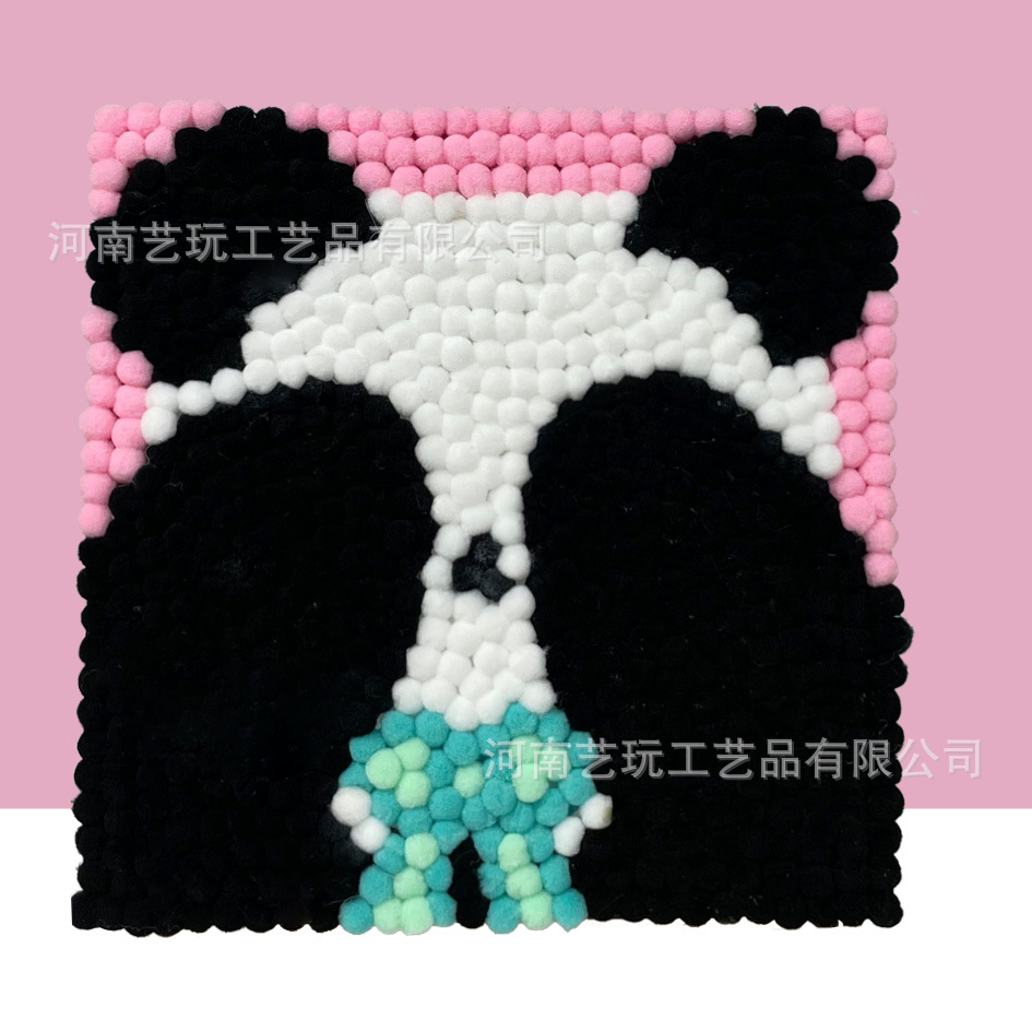 MQH20-010 / 20*20cm（实木内框+画布+毛球材料包）