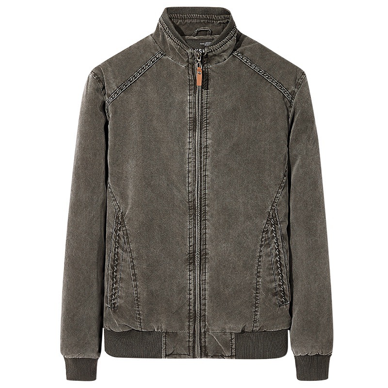 Herren Freizeitjacke Aus Baumwolle, Slim Fit Mit Stehkragen_voghion.com