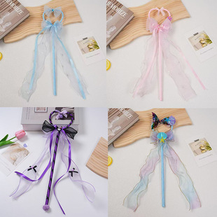 Children's Kulomi Magic Stick Mermaid Princess Bow Hand-made Sceptre Little Girl Dance Show Fairy Stick