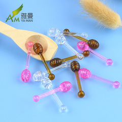 Honey fruit bottle small honey jar jam bottle lip mask box lip care empty bottle lip balm jar with accessories small spoon