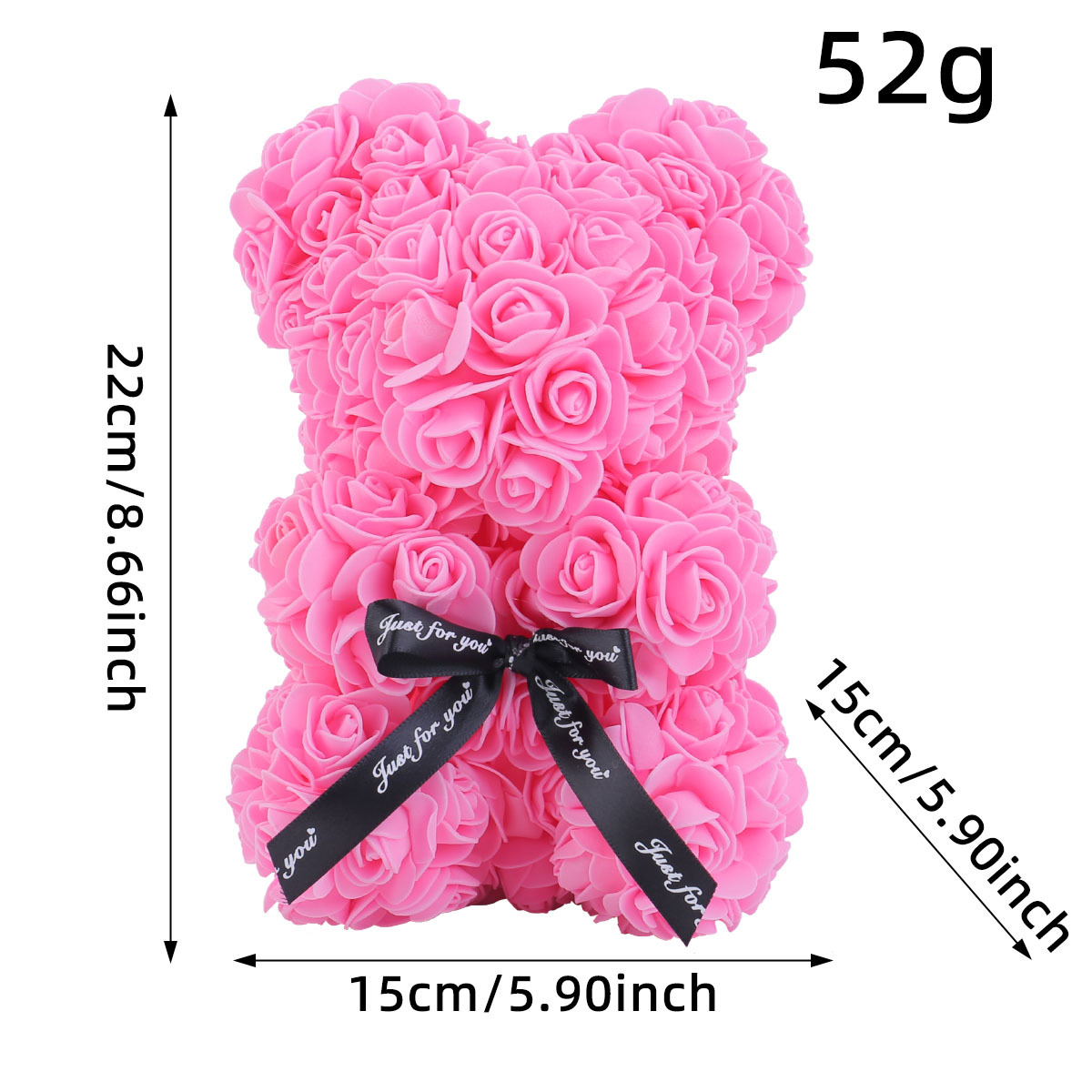 Día de San Valentín eterno flores rosa osos muñecas creativas simulación pe espuma flores abrazar osos regalo del día de la madre