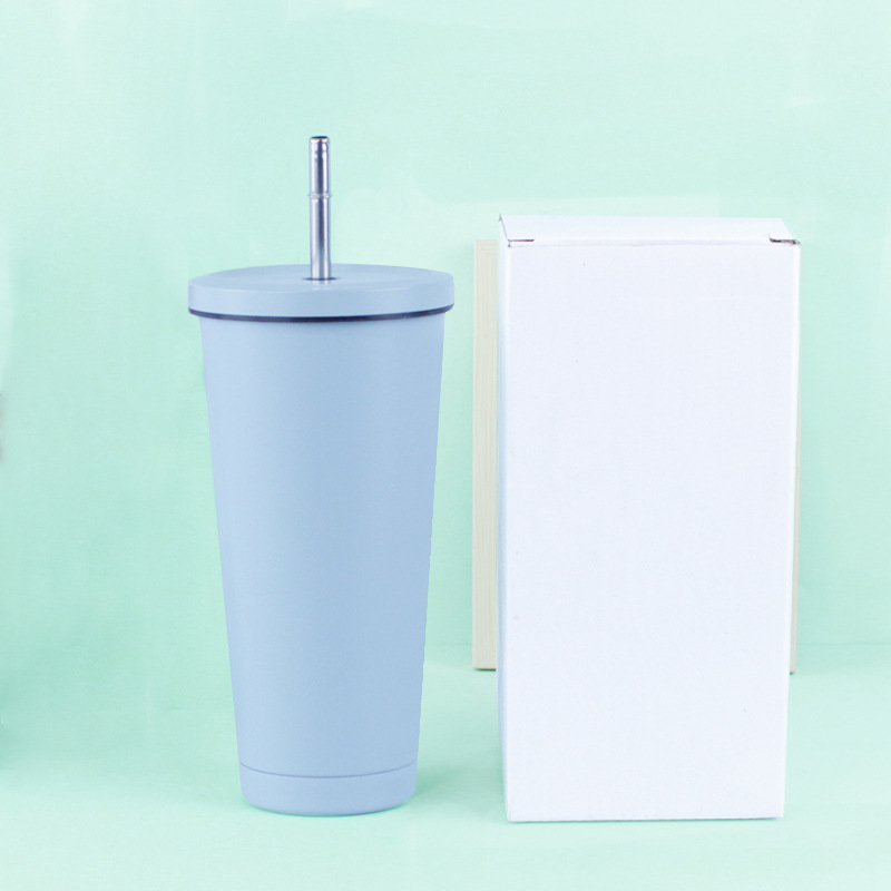 El comercio exterior de acero inoxidable 304 taza de paja transfronteriza de gran capacidad de vacío taza de café portátil taza de vacío del coche regalo