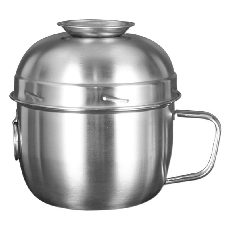 Alimentos grado 304 comida rápida taza capas redonda cantina caja de almuerzo con tapa sellada caja de almuerzo de gran capacidad de fideos instantáneos taza