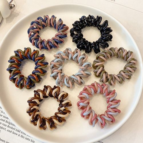Korean summer phone line hair tie for women, simple and high elasticity hair ribbon, does not hurt hair, rubber band for tying hair