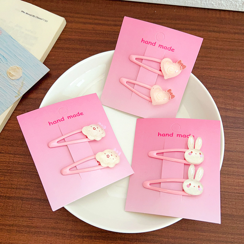 2025 New Dopamine Pink Girly Bangs Small Hairpin Side Broken Hairpin Headwear Children's Bb Clip 2025 New Dopamine Pink Girly Bangs Small Hairpin Side Broken Hairpin Headwear Children's Bb Clip