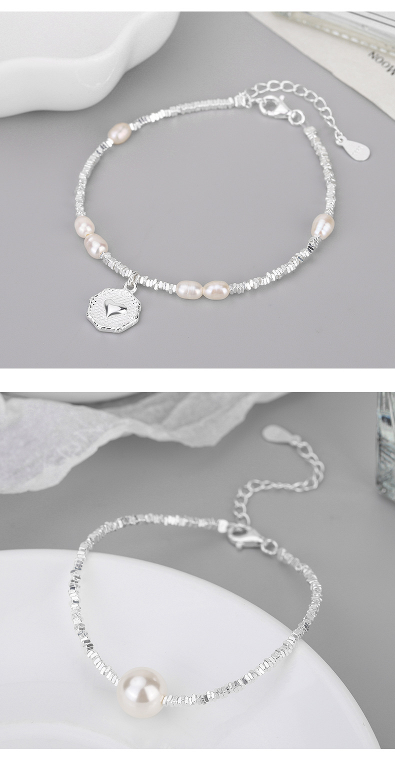 Basic Lady Geometric Sterling Silver Plating Bracelets display picture 2