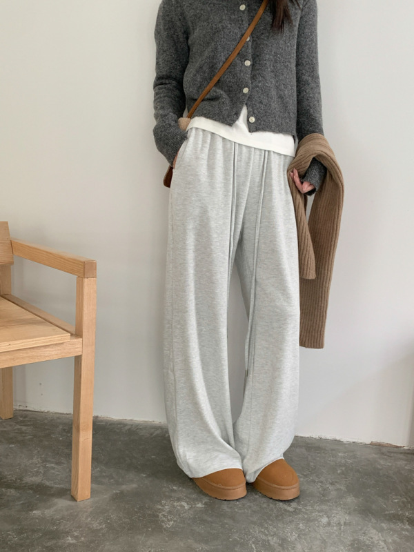 GAGD 神仙面料 大长腿高腰宽松垂感软糯阔腿裤休闲直筒拖地裤女|undefined