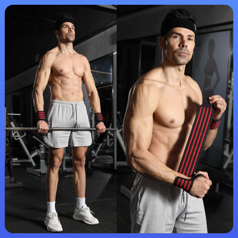 ✅ Wristband Fitness Wrap Bandage Adjustable Strap Wrist Arm Anti-Sprain Men's and Women's Strength Training Weightlifting Deadlift