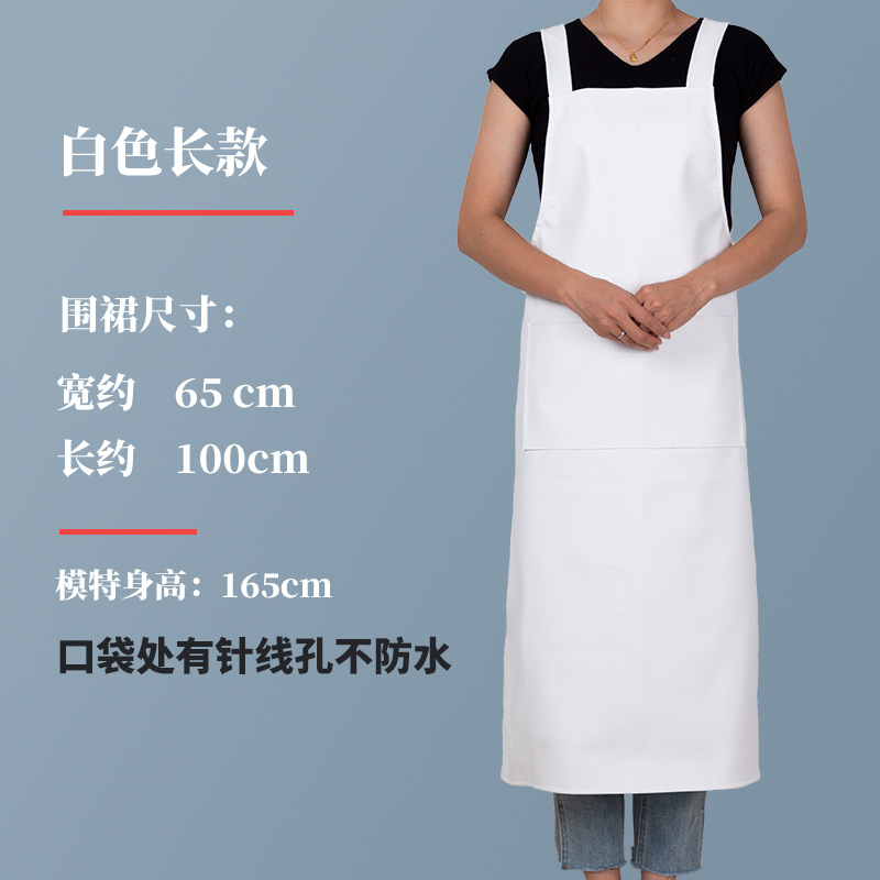 Delantal de doble hombro de cuero, bolsillo doble personalizado, ropa de trabajo gruesa, impermeable y a prueba de aceite, delantal de cuero resistente al desgaste y a la suciedad para hombres y mujeres