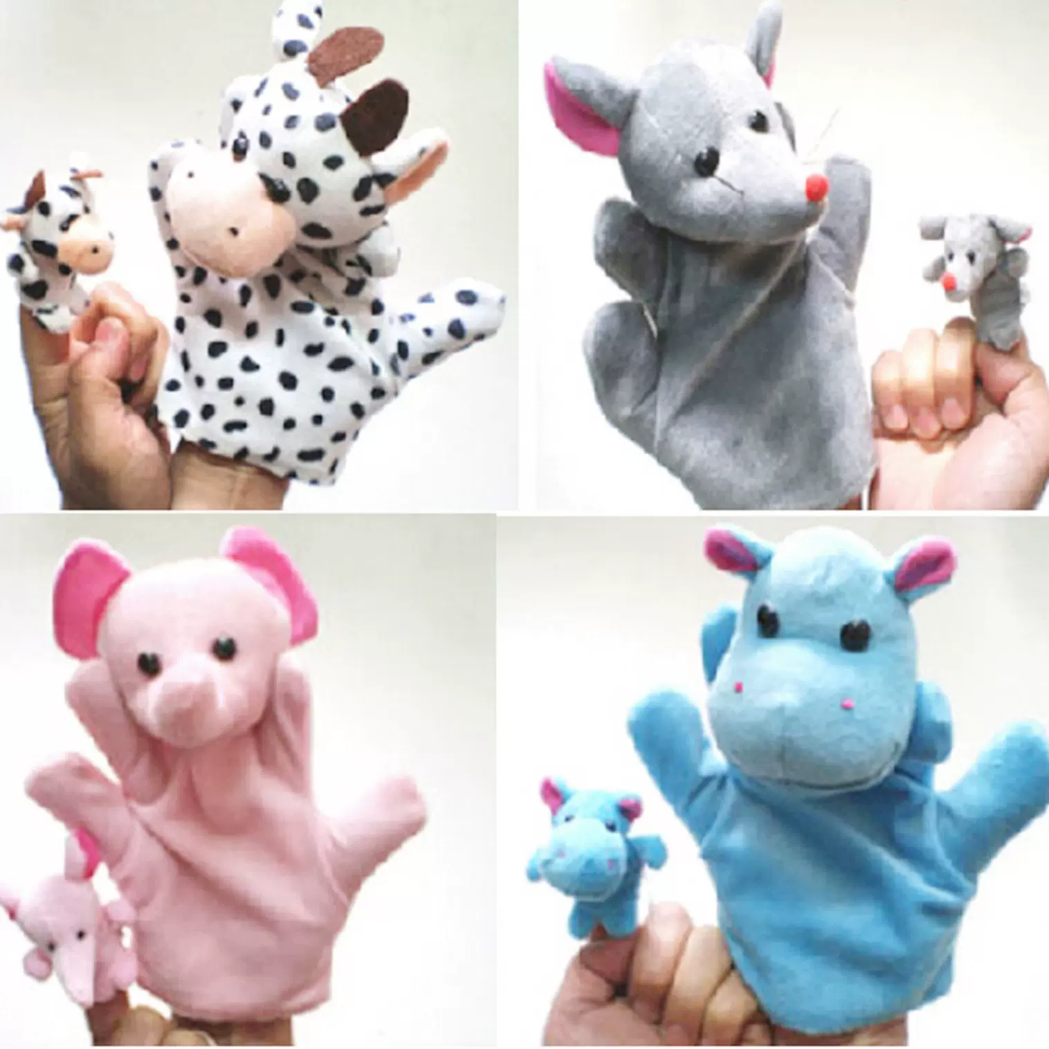 厂家来图做 教学手偶毛绒玩具亲子活动玩具 卡通公仔玩偶加布标