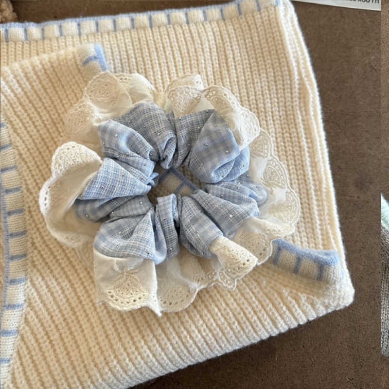 블루 체크 무늬 핫 다이아몬드