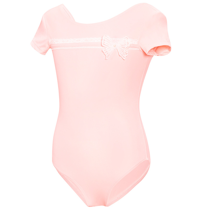Ropa de baile para niños Ropa de baile de verano para niñas Ropa de entrenamiento de manga corta Ropa de baile china para niñas Prueba de arte Ropa de gimnasia Entrenamiento básico