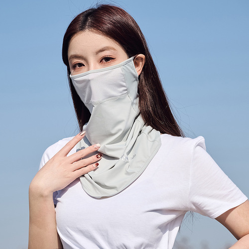 Princess Lulu Summer Ice Silk Cool Sensation Sunshade Mask for Outdoor Cycling - Breathable, Sun Protection, UV Shielding