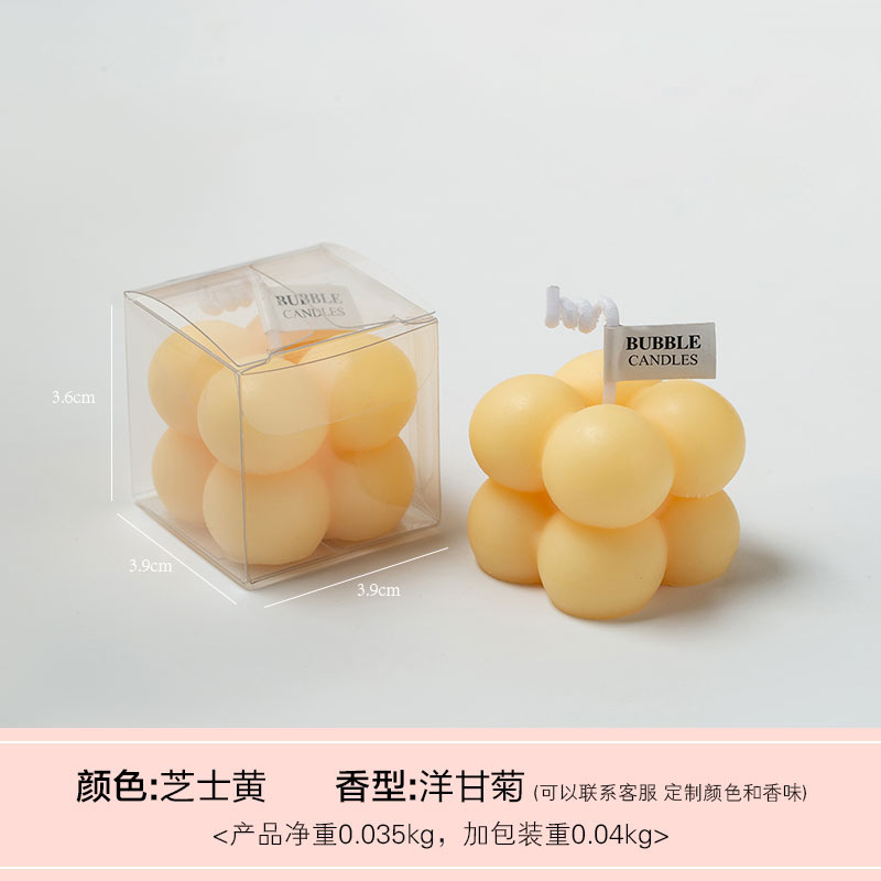 Cubo de Rubik Velas de aromaterapia de alto nivel Regalo de cumpleaños Estilo hecho a mano Fragancia linda Velas pequeñas Regalo de mano