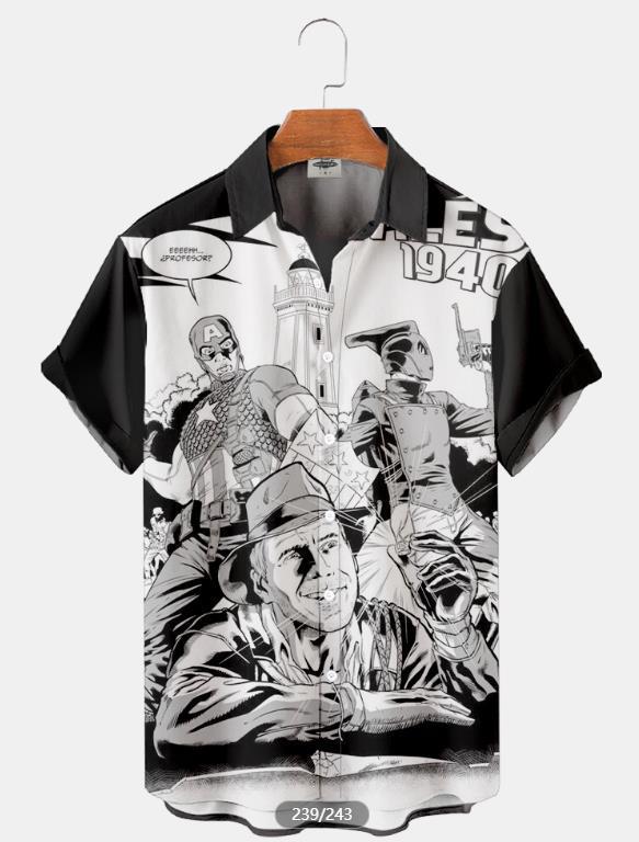 Tendencia de moda para hombres transfronterizos Camisa de manga corta hawaiana Camisa estampada digital 3D Estilo explosivo de Amazon transfronterizo