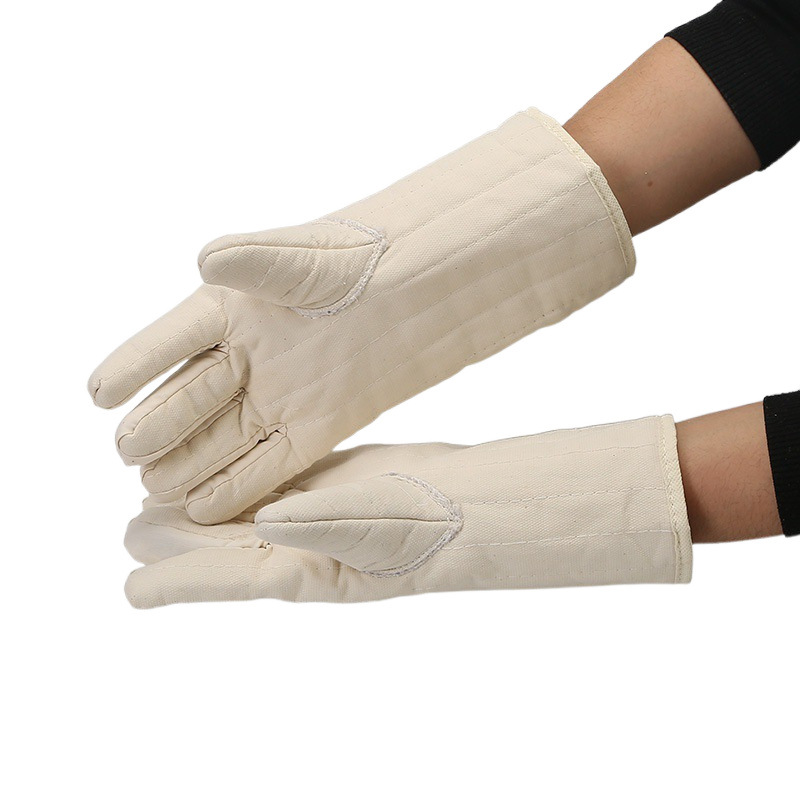 HEEPON 단열 방지 스케일 장갑 오븐 고온 두꺼운 주방 베이킹 손 답답한 캔버스 산업용 보호 장갑