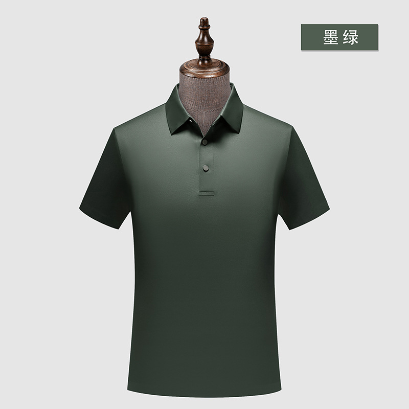 Brocado a cuadros amoníaco sin costuras 5A antibacteriano color sólido cuello de segundo nivel camisa de polo logotipo impreso personalizado ropa de trabajo de secado rápido overoles