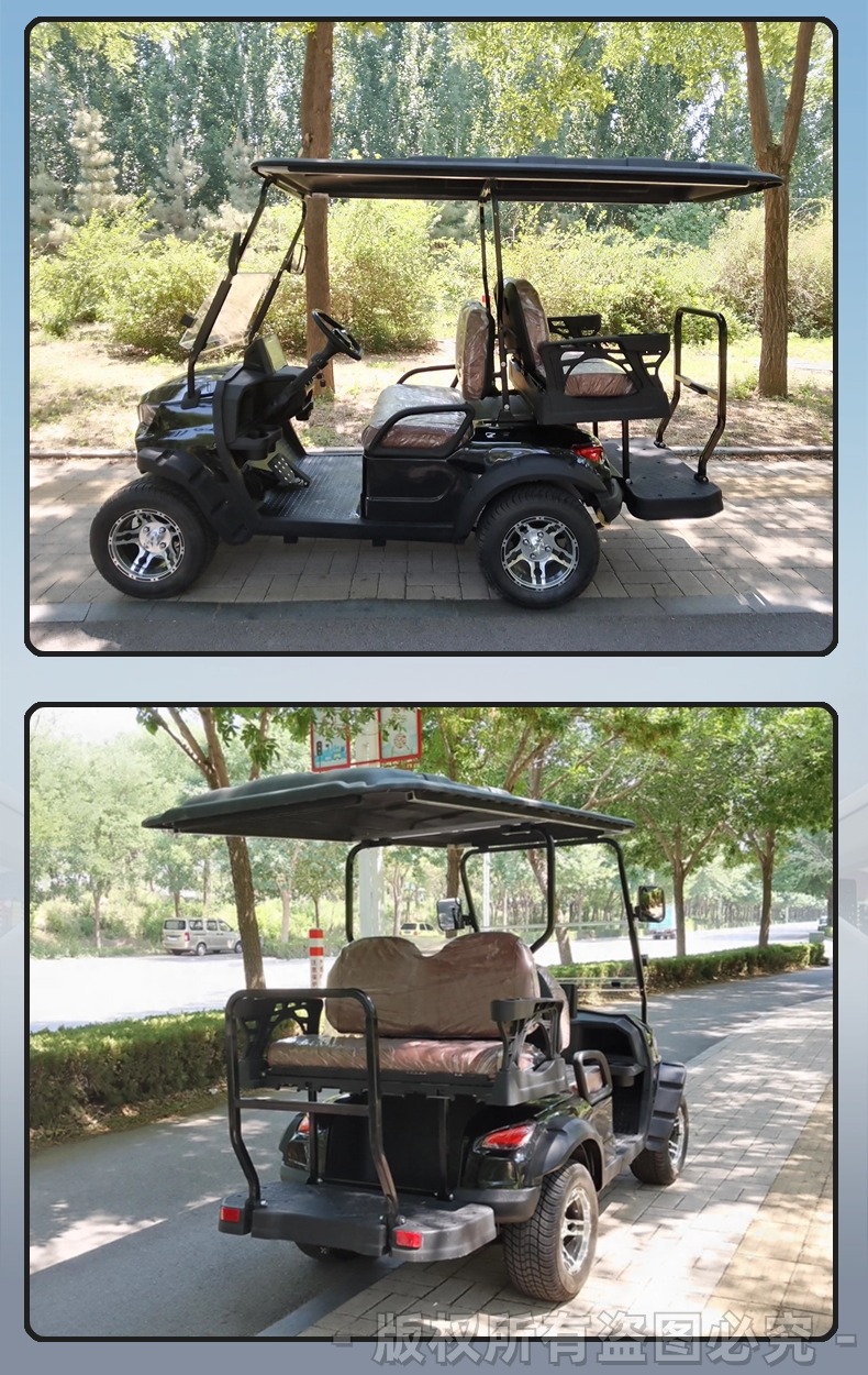 Four-Wheel Electric Golf Cart, Property Patrol Vehicle, Small Electric Sightseeing Car, Supports Color Change and Logo Printing