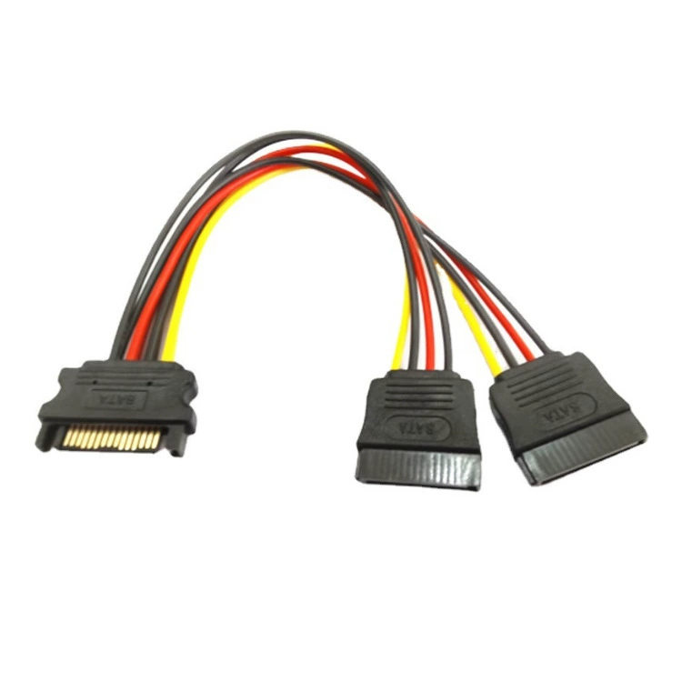 Заводская прямая продажа SATA 1.2-поле питания, один разъем 15P общий последовательный порт к двум SATA кабелям