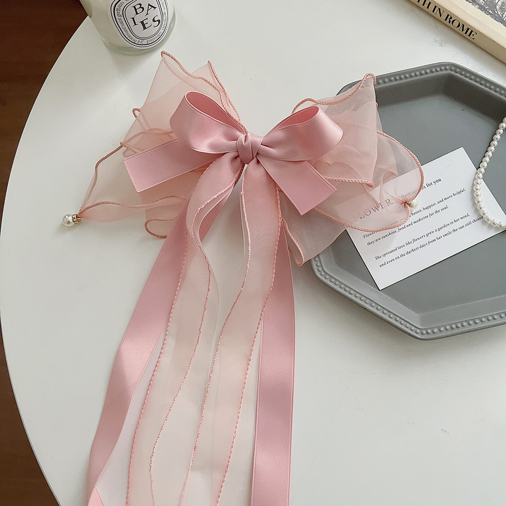 22g Weight Hair Clip Hair Accessories Type 1 Piece Quantity Holiday Occasion Solid Color Pattern Women'S Gender Bowknot Design Sweet Style Sweet Solid Color Cloth Bowknot Hair Clip 8