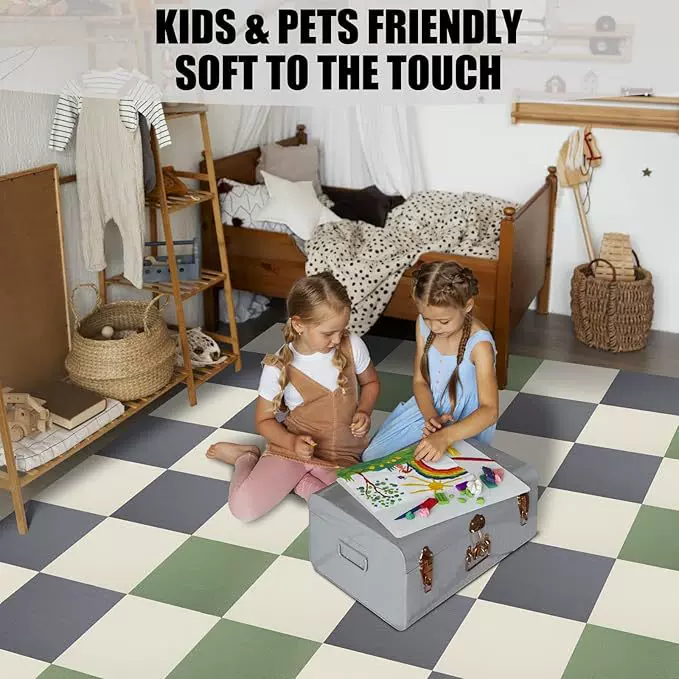 定制免胶吸附拼接自粘地毯简约卧室儿童房大面积全铺方块自粘地垫