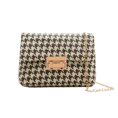 Birdcage Leopard Print Shoulder Bag, Small Square Bag, Fashion Trend, Convenient Lock and Chain Crossbody Bag