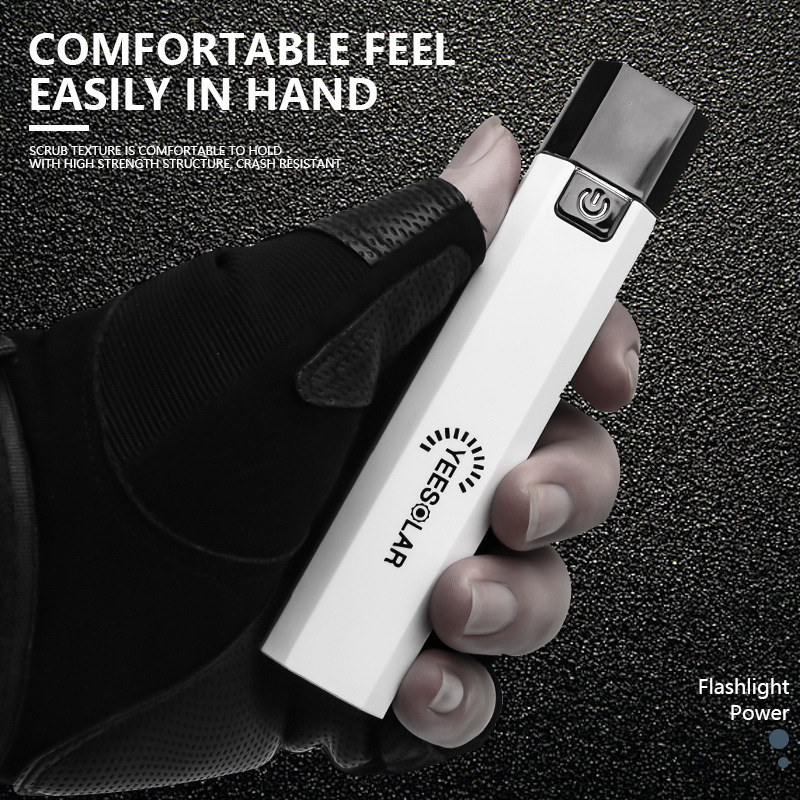 Fuerte luz USB recargable mini linterna senderismo portátil al aire libre pequeña linterna iluminación del hogar linterna tesoro de carga