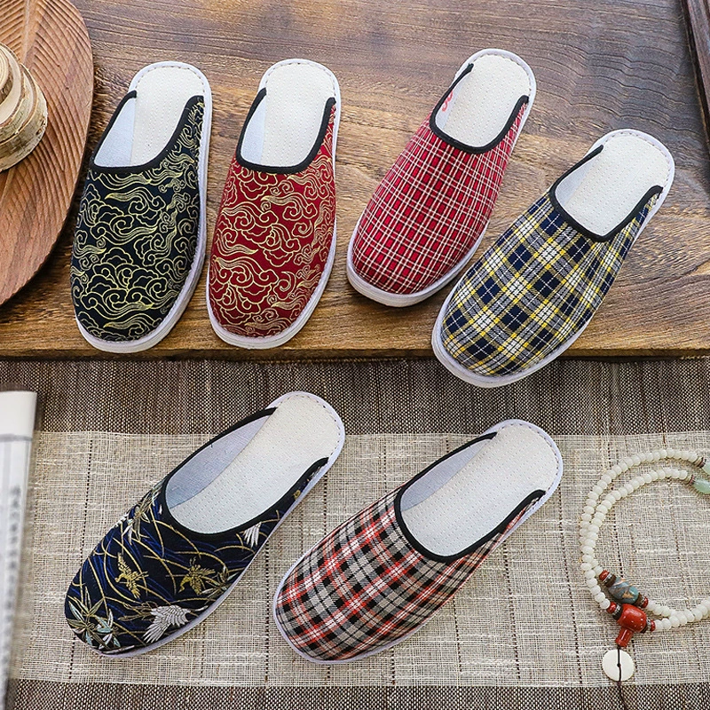 Тканевая обувь Old Beijing, мужские тапочки ручной работы из лазаньи, дышащая повседневная рабочая обувь, обувь для пап, Мужская Тканевая обувь