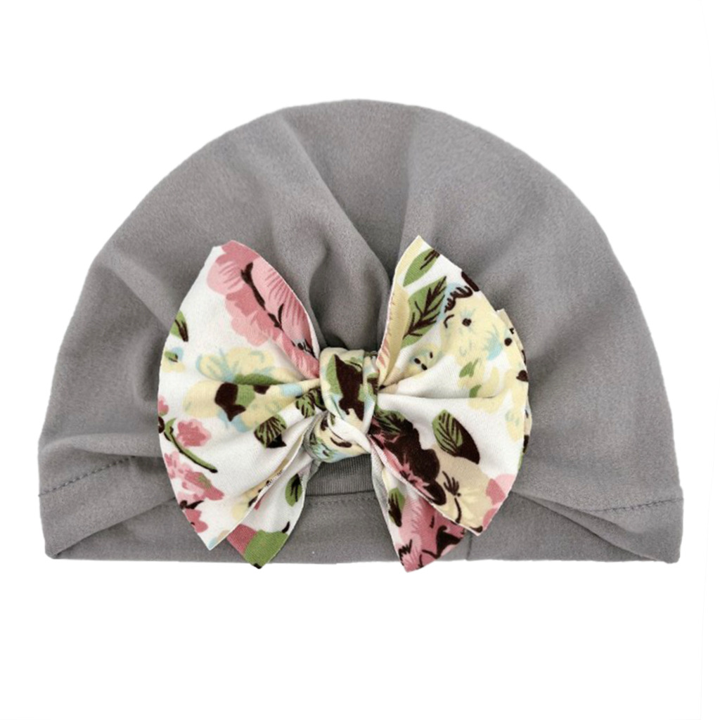 Girl's Fashion Ditsy Floral Bow Knot Baby Hat display picture 6