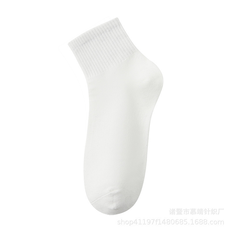 諸及び靴下の女性春秋の短い筒の靴下の純色の防臭の純綿の中筒の靴下の夏の女性のキャンディーの色の短い靴下