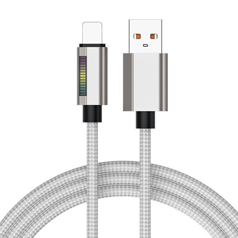 100w超级快充侧灯RGB渐变编织数据线适用苹果PD安卓华为Type-C|undefined