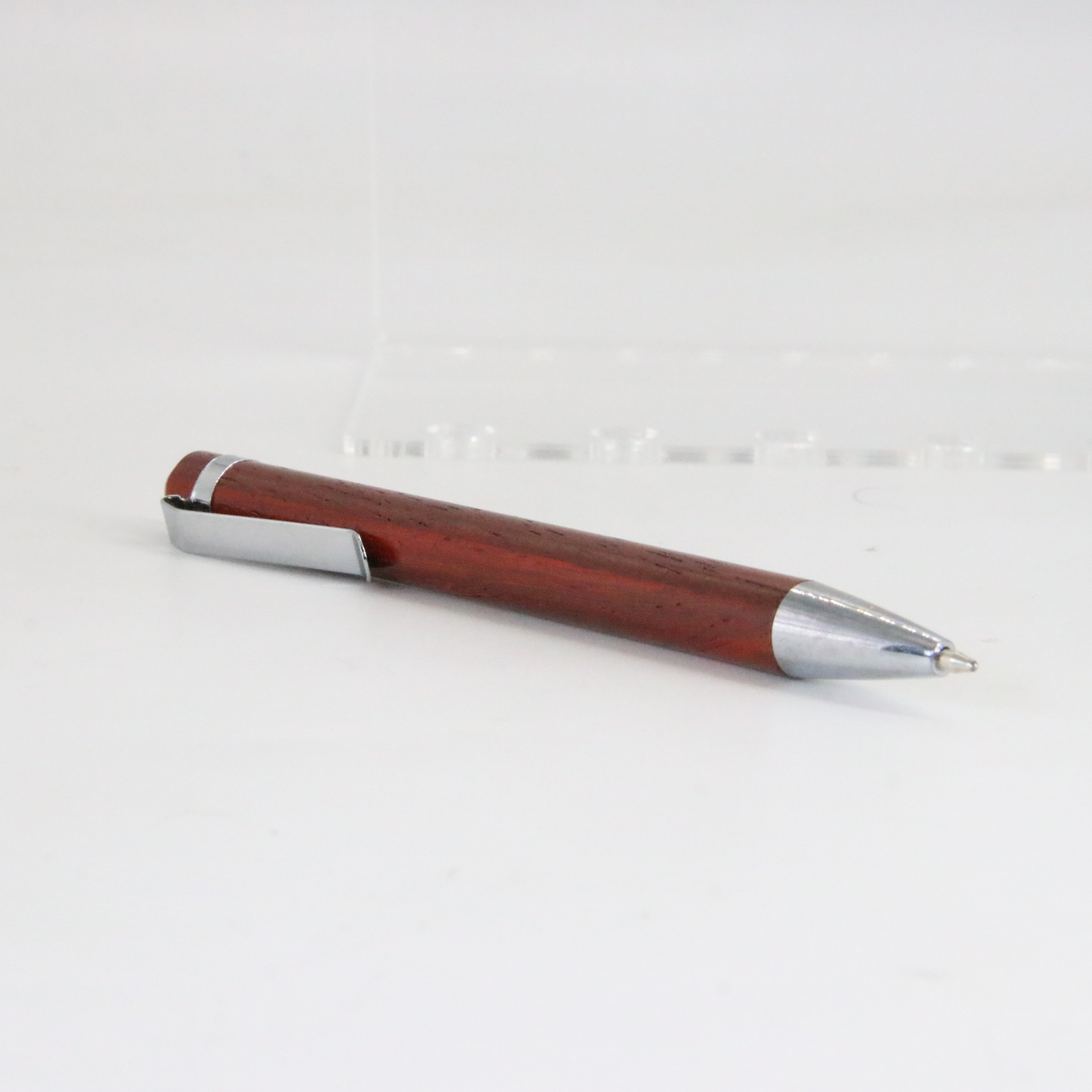 Rosewood prensa bolígrafo suministros de la Escuela de oficina láser logo fábrica al por mayor de metal en stock al por mayor