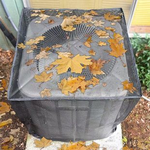 Cross-Border Hot Selling Air Conditioner Cover Ac Net Outdoor Protective Cover Mesh Air Conditioner Cover Central Air Conditioner Anti-Falling Leaves