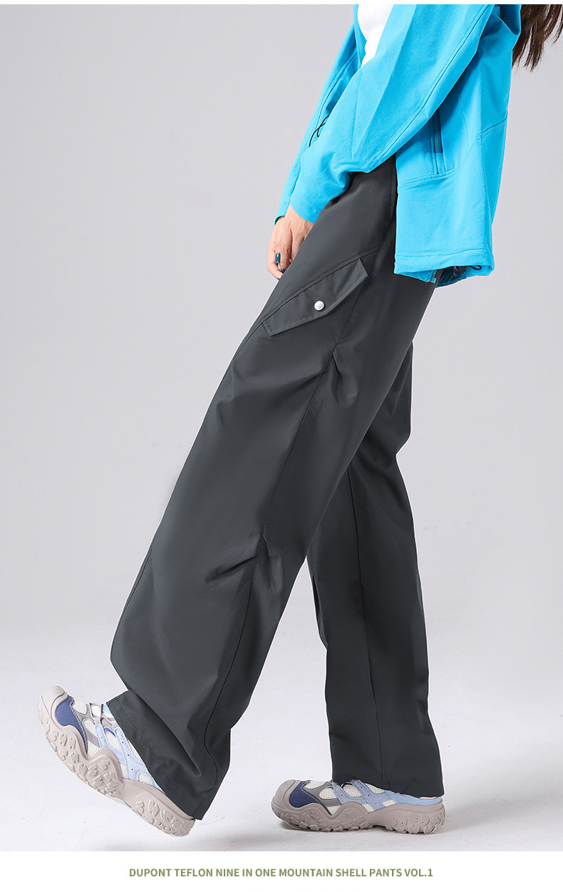 001 Luo Tuo Soft Shell Softshell Kobiety Jesień Zima Outdoor 3 w 1 Wiatroodporne Wodoodporne Spodnie Do Wędrówek Narciarskich Męskie_voghion.com