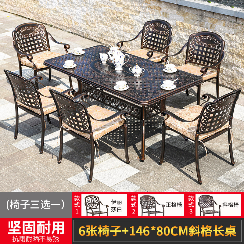 Opcional 6 sillas 146*80 mesa larga en diagonal