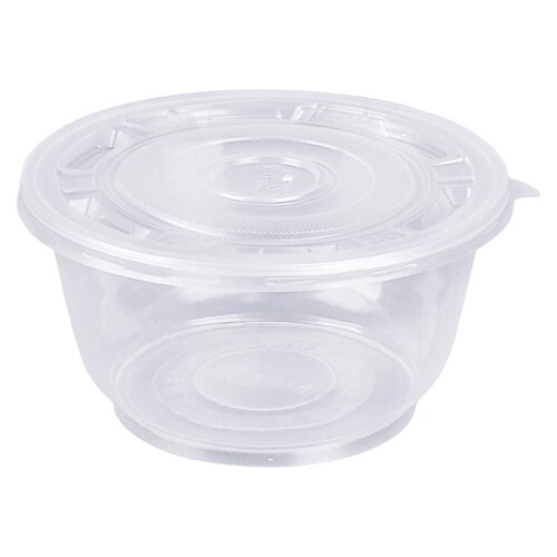 Yaokang packing box disposable bowl lunch box round lunch box plastic thickened with lid wholesale tableware transparent ice powder bowl