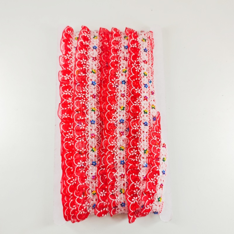 Sequinilla de color doble encaje acessorios DIY acessorios para el hogar blando gorra vestido acessorios Lolita