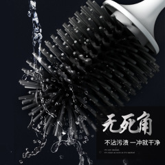 Silicone Toilet Brush No-Dead-Angle Wall Mount Home Creative Bathroom Toilet Bathroom Long Handle Toilet Cleaning Brush Set