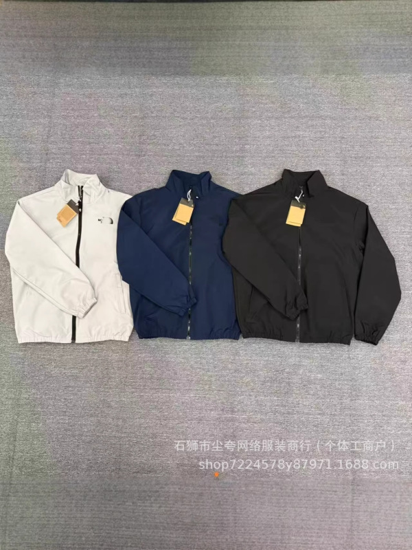 2026 North Face Unisex Stand Collar Jacket Windproof Coat Spring and Autumn Thin Embroidered Workwear Trendy Brand Foreign Trade