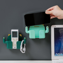 Bestselling New Phone Bedside Stand, Fixed Adhesive Wall Mount Phone Holder Without Drilling, Remote Control Storage Shelf