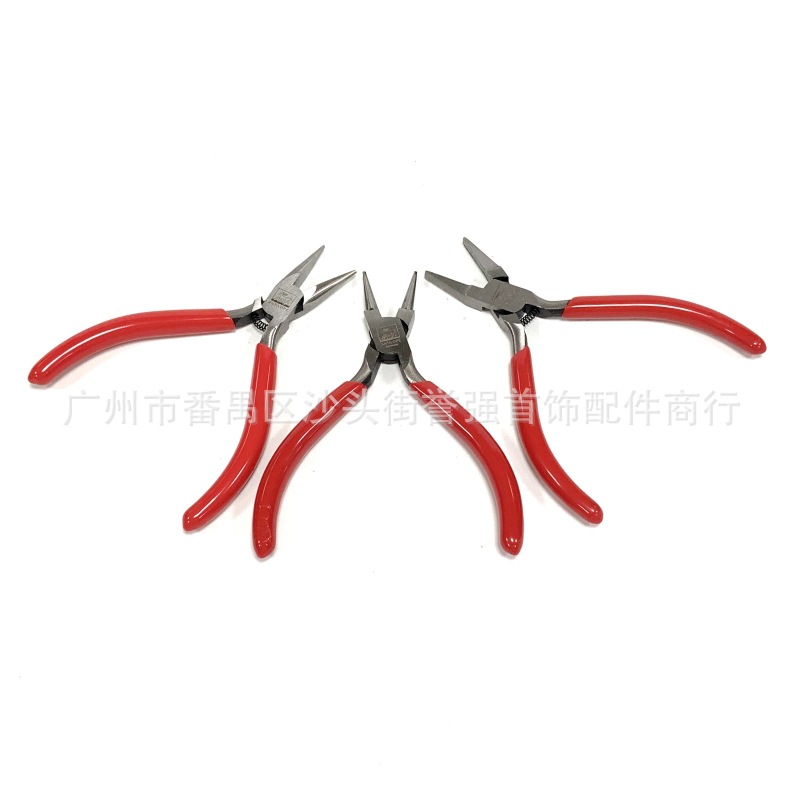 小鹿牌红柄尖嘴钳 圆嘴钳 扁嘴钳 绕线钳 手工钳五金首饰打金工具