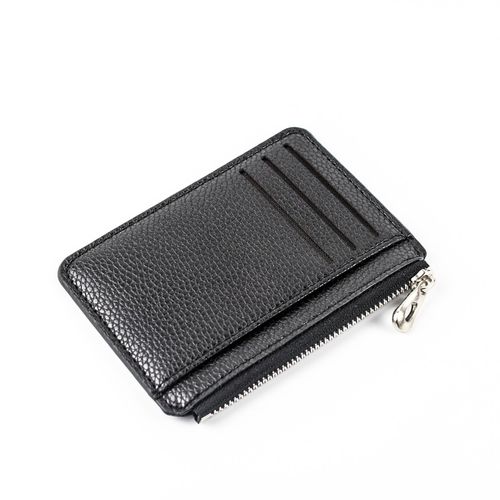 New hot-selling fashion vertical style casual card wallet zipper multi-card position zero wallet multifunctional lychee pattern card clip wholesale 