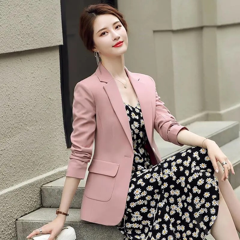 Women's Blazer 2026 Spring Korean Style Design Niche Elegant Slim Fit Petite Ladies' Suit Jacket Women's Blazer 2026 Spring Korean Style Design Niche Elegant Slim Fit Petite Ladies' Suit Jacket