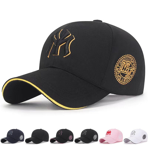 Cap with Korean Style New Letter MY Embroidery, Women's Spring and Autumn Casual Baseball Cap, Fashion Outdoor Sunshade Hat