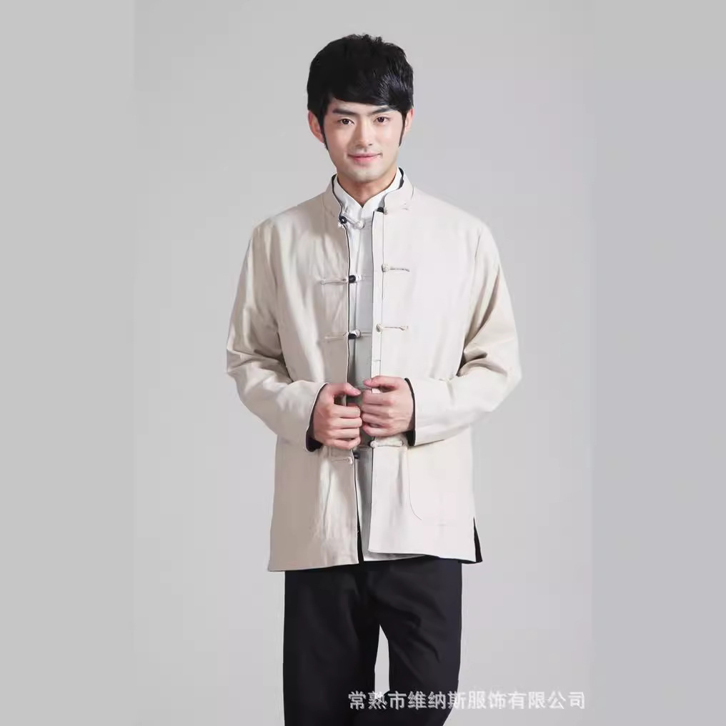 Double-sided ethnic long-sleeve, cotton and linen, ethnic style, Chinese style 2