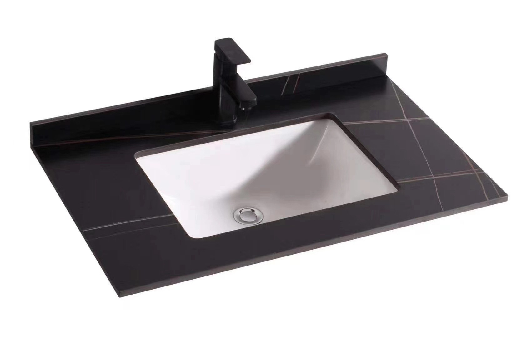 Gabinete de baño de aluminio de espacio de lujo ligero combinación de baño minimalista moderno pequeño apartamento Lavado de Manos lavabo combinación gabinete almacenamiento